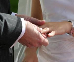 пазл Стороны невесты с кольцом и стороны жениха